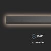 Oprawa ścienna elewacyjna LED linia V-TAC 23W IP65 czarna 140cm VT-1178 3000K 2875lm